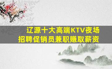 辽源十大高端KTV夜场招聘促销员兼职赚取薪资